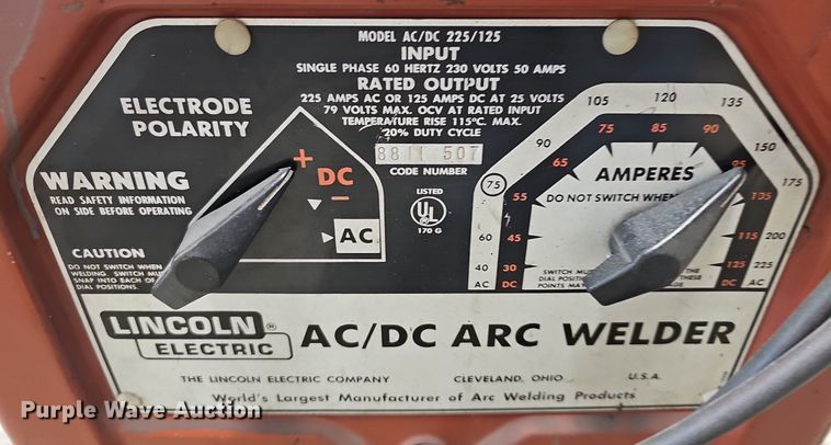 image for item EK5733 (2) Lincoln Electric AC/DC welders 