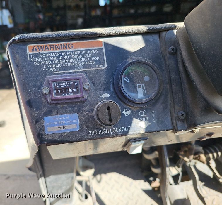 image for item IO9901 Toro Workman 3200 utility vehicle