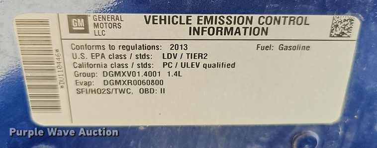 image for item IO9904 2013 Chevrolet Volt 