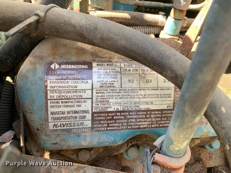 image for item KX9942 1992 International  4600 Crew Cab flatbed truck