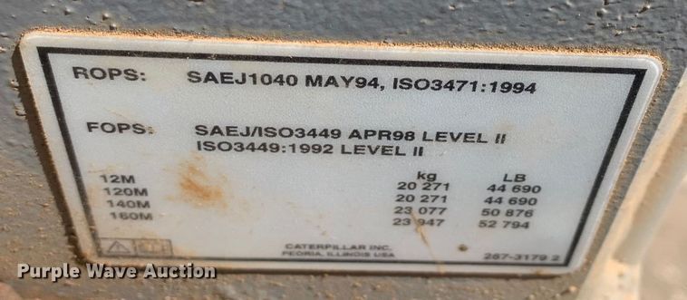 image for item KX9948 2008 Caterpillar  140M motor grader