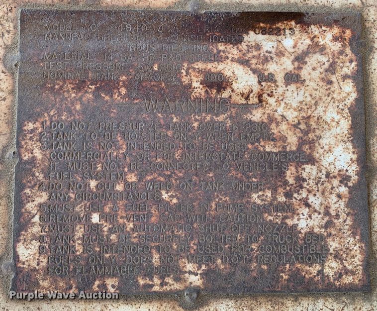 image for item KX9952 Delta Consolidated  fuel tank