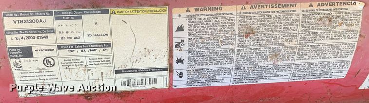 image for item KX9955 Melben air compressor