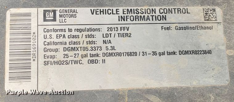 image for item KX9964 2013 Chevrolet Tahoe Police SUV