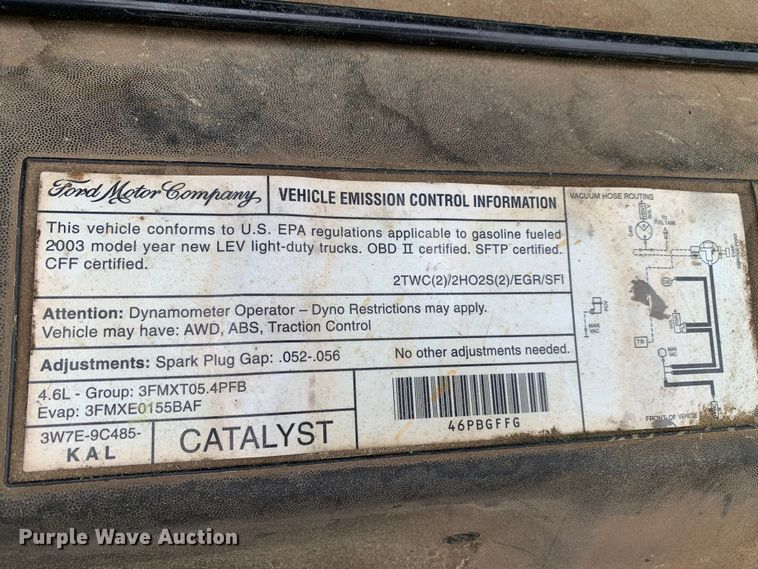 image for item KX9966 2003 Ford F150 SuperCrew pickup truck