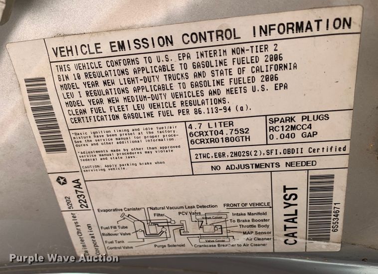 image for item KX9970 2006 Dodge Dakota SLT Quad Cab pickup truck