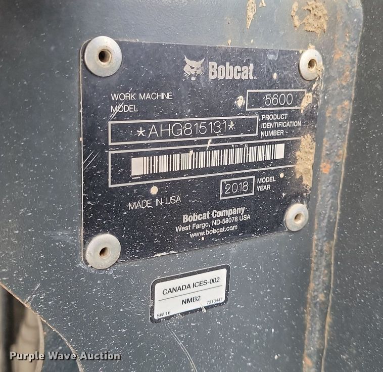 image for item LA9746 2018 Bobcat 5600 Toolcat utility vehicle