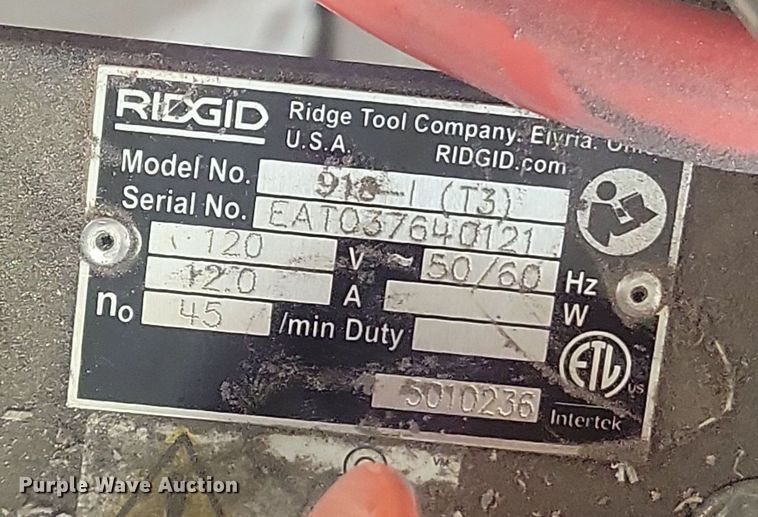 image for item LC9900 Ridgid 918-I roll groover