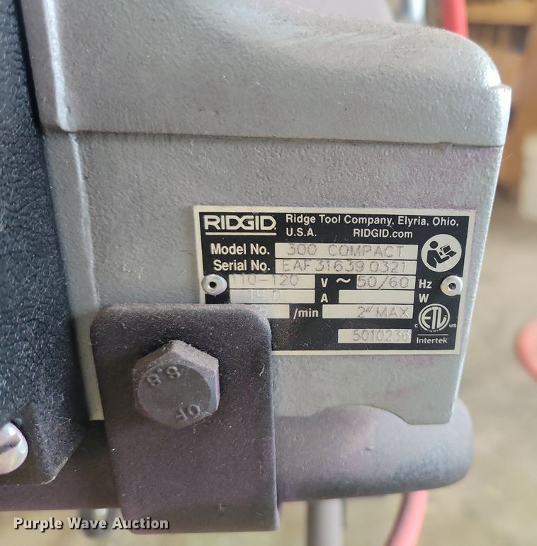Ridgid 300 Compact threading machine in Des Moines, IA Item LC9901