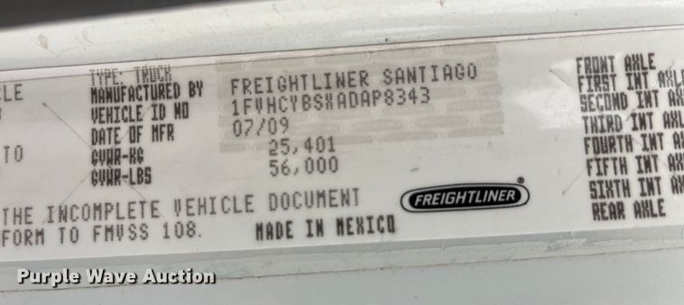 image for item LD9354 2010 Freightliner  Business Class M2 vacuum truck