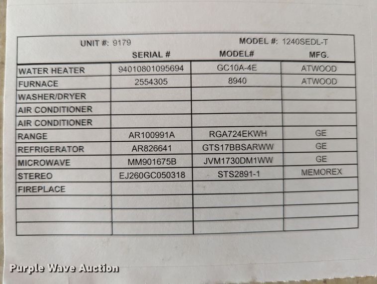 image for item LM9947 2008 Oak Creek Park Model Breckenridge 1240 SEDL-T manufactured home
