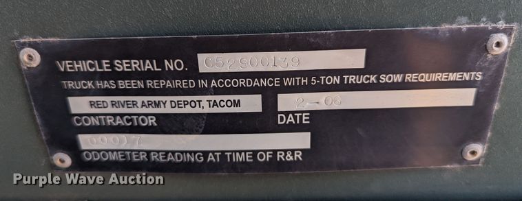 image for item LN9008 1985 AM General M929 dump truck