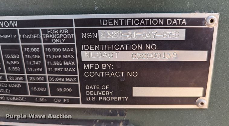 image for item LN9008 1985 AM General M929 dump truck