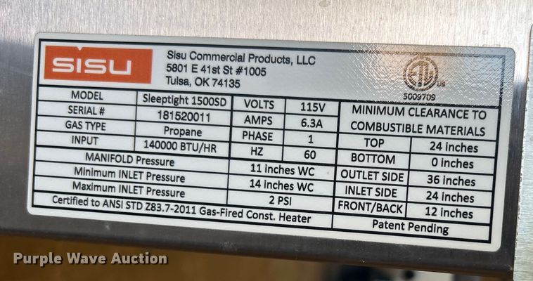 image for item NB9373 SISU Sleep Tight 1500 SD bed bug machine