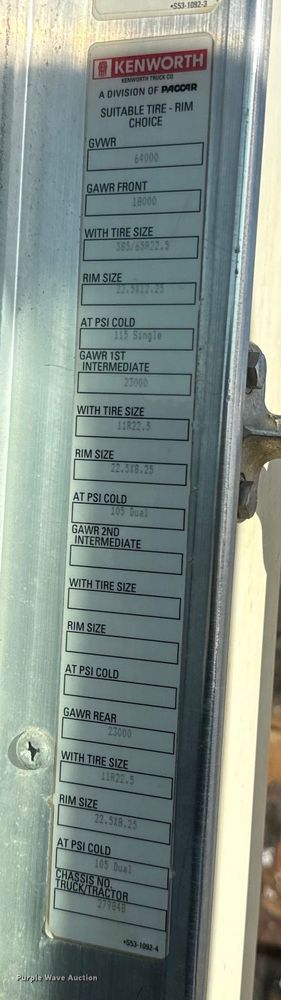 image for item NF9381 2011 Kenworth  T800 dump truck