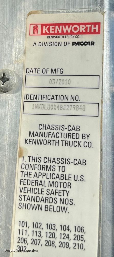 image for item NF9381 2011 Kenworth  T800 dump truck