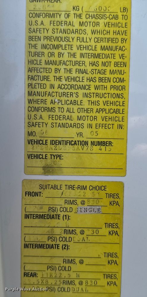 image for item NF9384 2006 Sterling  dump truck