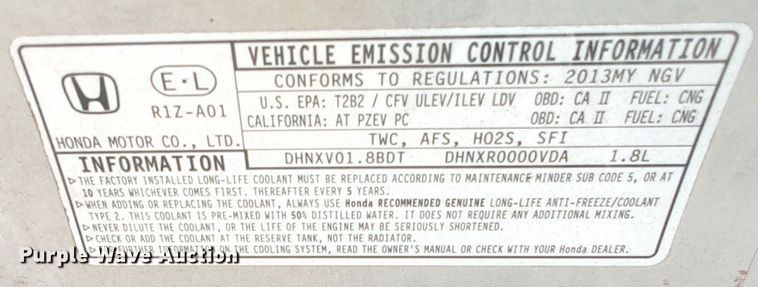 image for item NG9463 2013 Honda Civic 