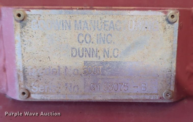 image for item NG9464 Goodwin Manufacturing Co.  500T dump bed