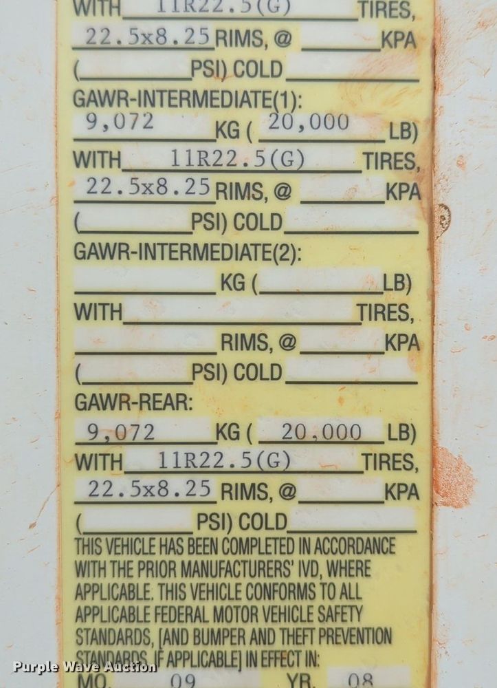 image for item NG9467 2009 Sterling L-Line dump truck
