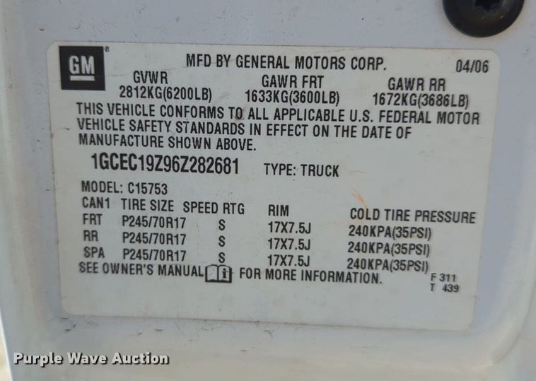 image for item NG9474 2006 Chevrolet  Silverado 1500  Ext. Cab pickup truck