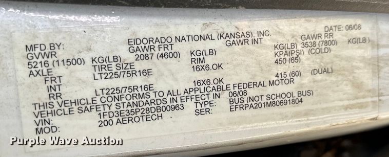 image for item NH9080 2008 Eldorado National Aerotech  shuttle bus