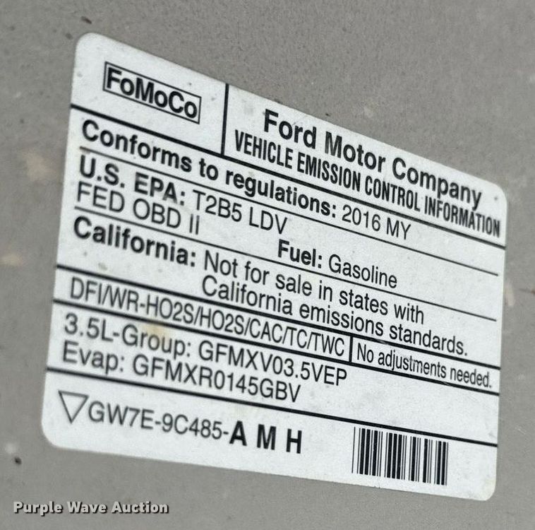 image for item NM9281 2016 Ford Taurus Police Interceptor 