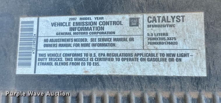 image for item NQ9530 2007 Chevrolet  Silverado 1500 Ext. Cab pickup truck