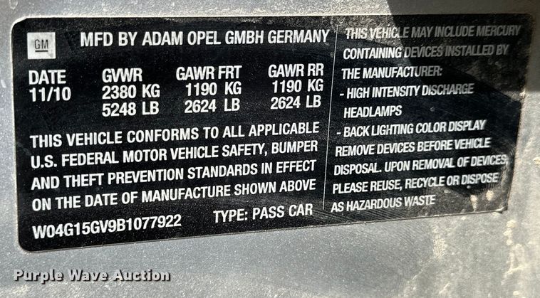 image for item OE9068 2011 Buick Regal 