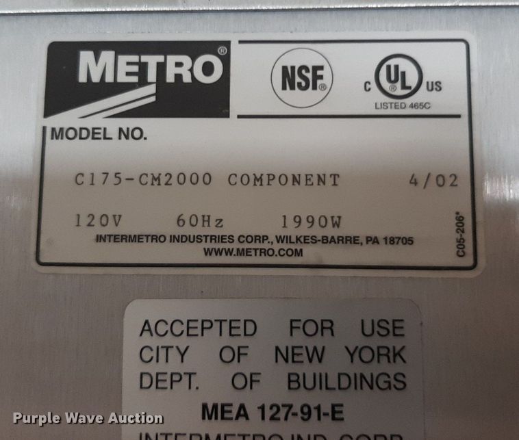 image for item OF9528 Metro C175-CM2000 warming rack