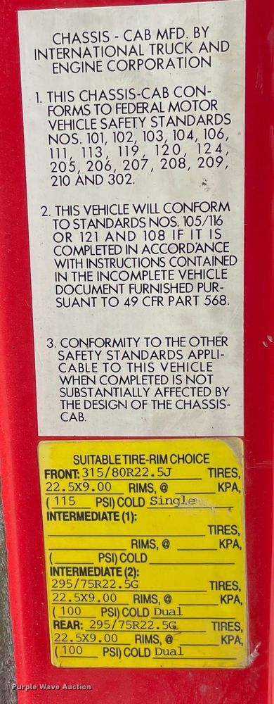 image for item OG9849 2001 International 2554 dump truck