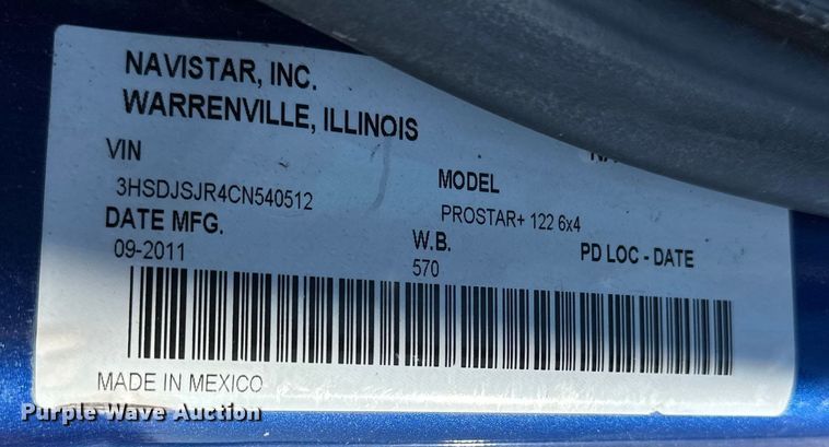 image for item OM9303 2012 International  ProStar Eagle  semi truck