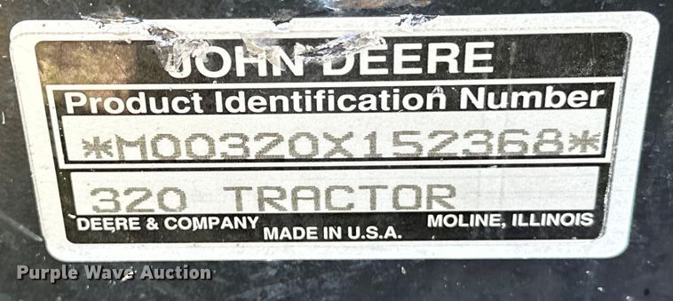 image for item OM9314 John Deere 320 lawn mower