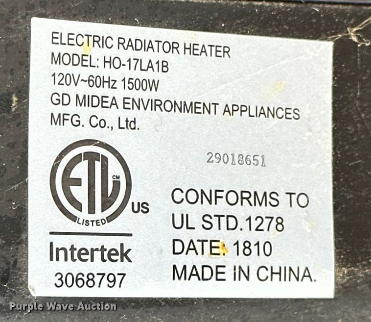 image for item OM9321 (2) heaters