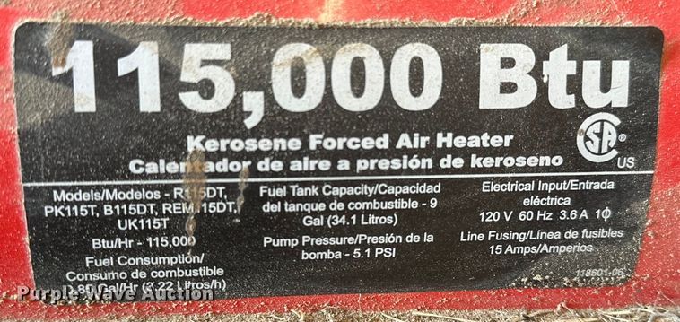 image for item OM9321 (2) heaters