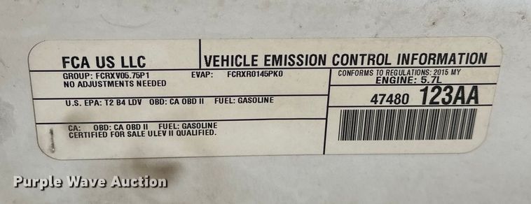 image for item OM9352 2015 Dodge  Charger Police 