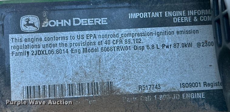 image for item DK6515 2003 John Deere 7220 MFWD tractor