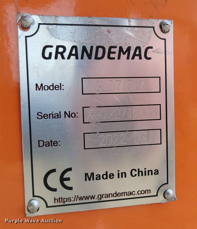 image for item DP1318 2022 Grandemac GLD-180 rototiller