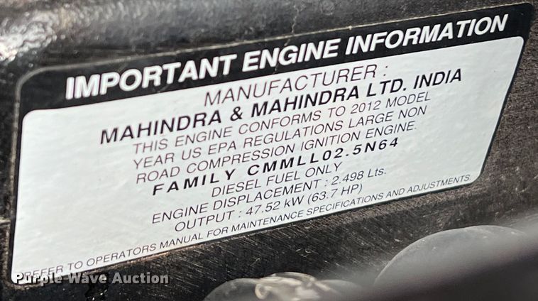 image for item DS2943 2015 Mahindra 7060 MFWD tractor