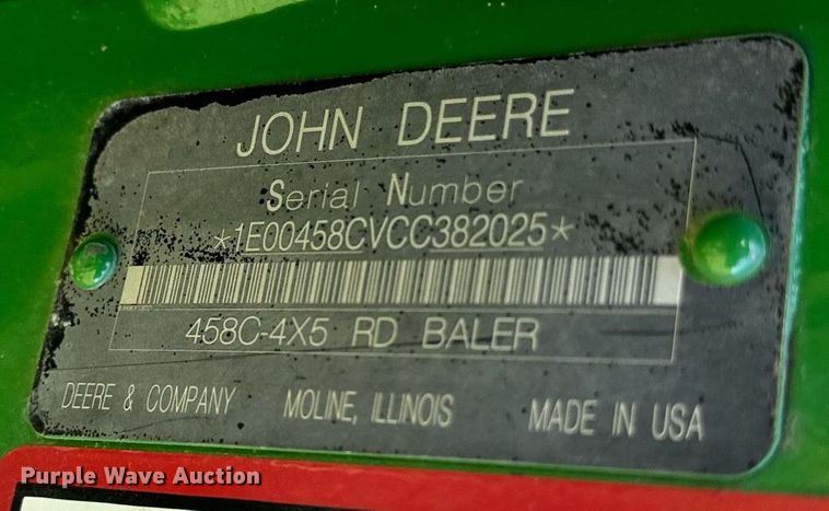 image for item EH6648 2012 John Deere 458C round baler