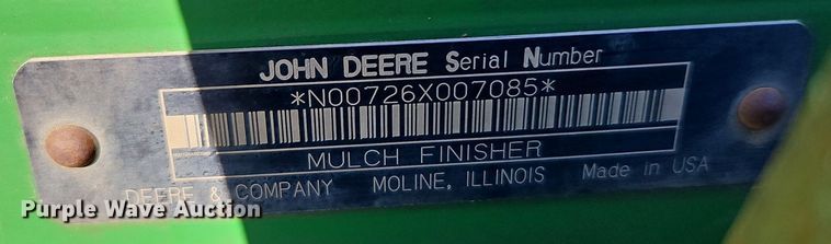 image for item EI3664 John Deere 726 mulch finisher