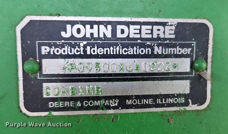 image for item EI3666 1991 John Deere 9500 RWA combine