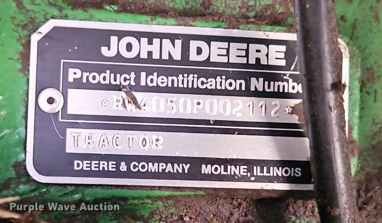 image for item EI3669 1983 John Deere 4050 MFWD tractor
