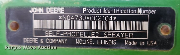 image for item EI3720 2008 John Deere 4730 sprayer