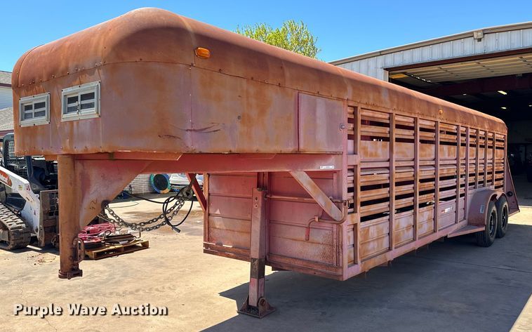 image for item EJ0446 Shop built livestock trailer