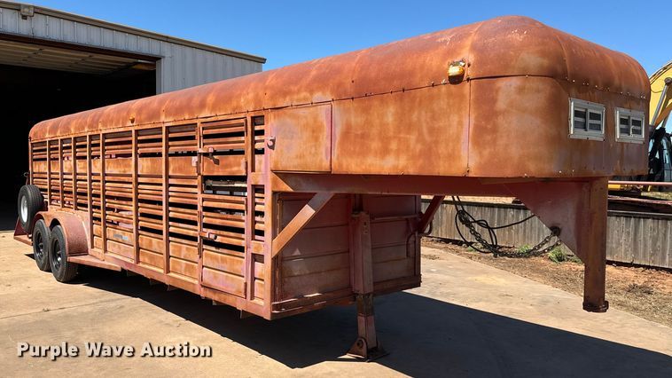 image for item EJ0446 Shop built livestock trailer