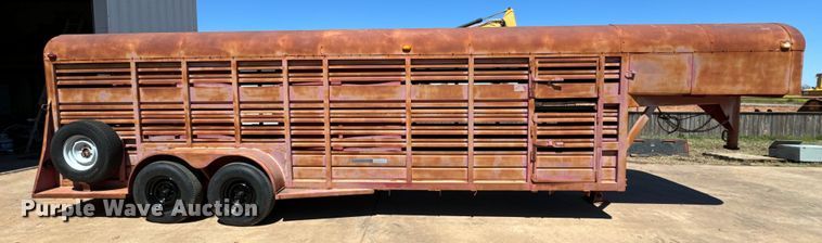 image for item EJ0446 Shop built livestock trailer