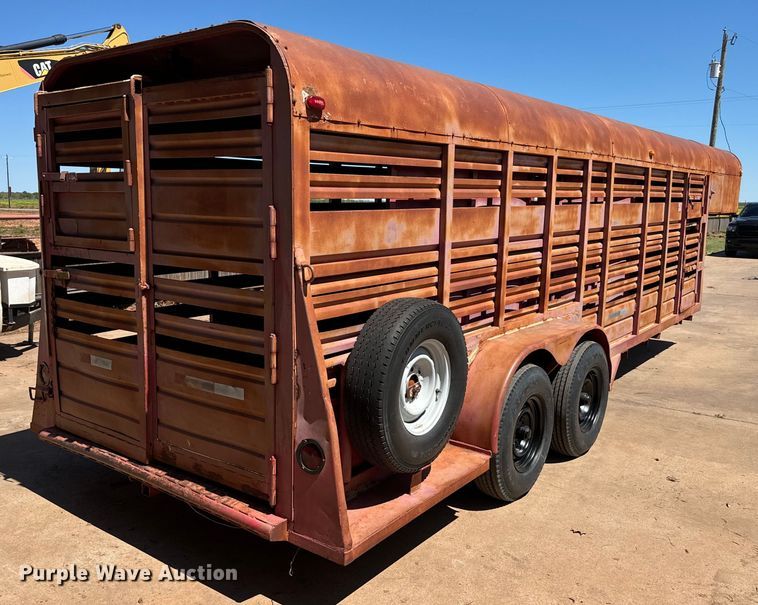 image for item EJ0446 Shop built livestock trailer