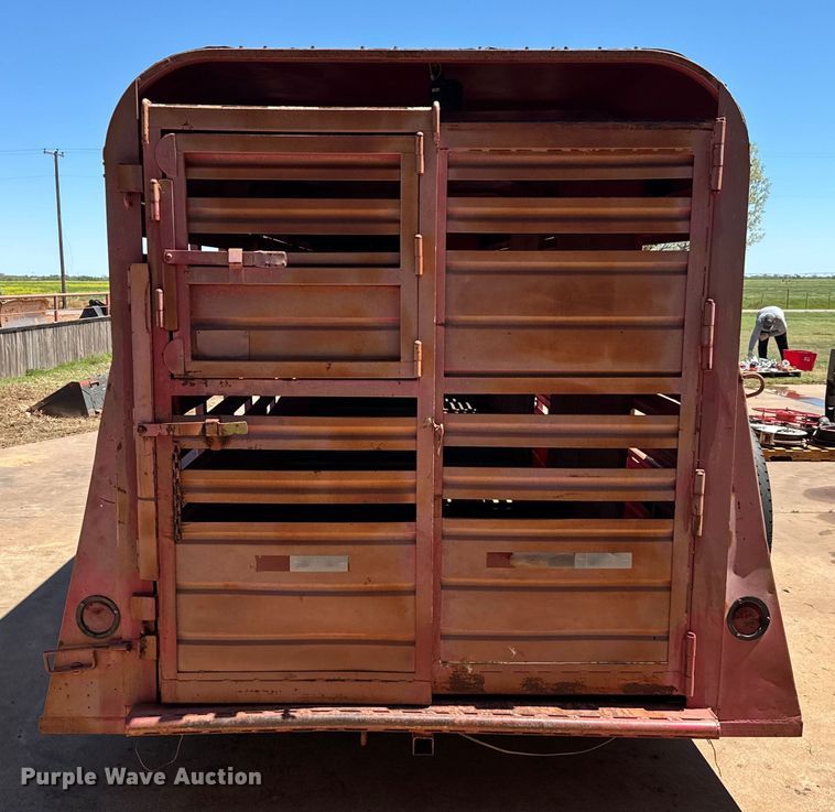 image for item EJ0446 Shop built livestock trailer