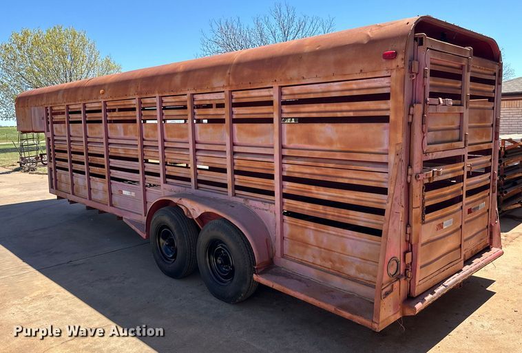 image for item EJ0446 Shop built livestock trailer